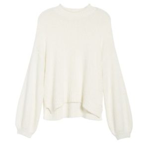 BP Balloon Sleeve Cream Long Sleeve Sweater